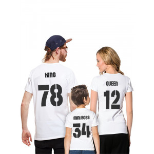  Asociați tricoul personalizat cu numărul Family Look